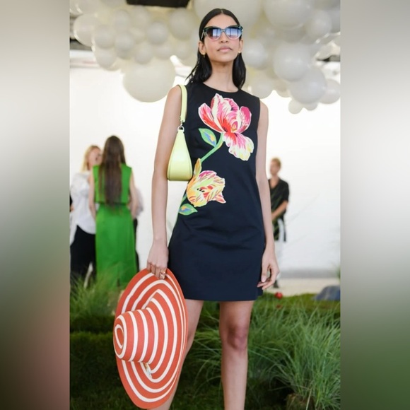 Kate Spade Floral Appliqué Shift Dress Size 4 - Picture 1 of 11